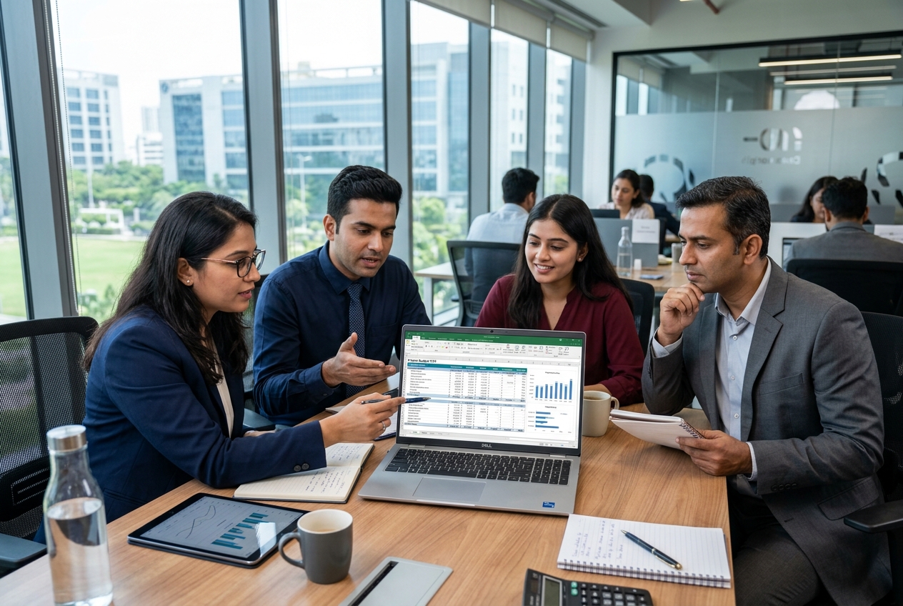 Indian entrepreneurs and capital syndicators signing venture term sheets