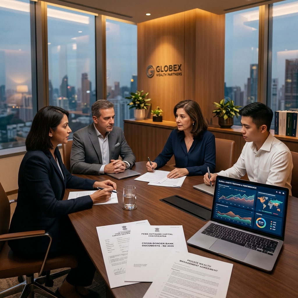 Offshore holding structure and international tax planning documentation in a private office
